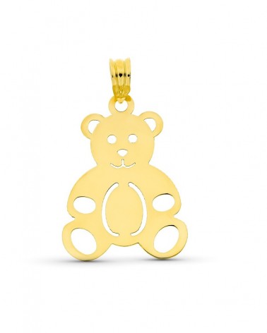 Colgante oro 18k osito calado 30x21mm