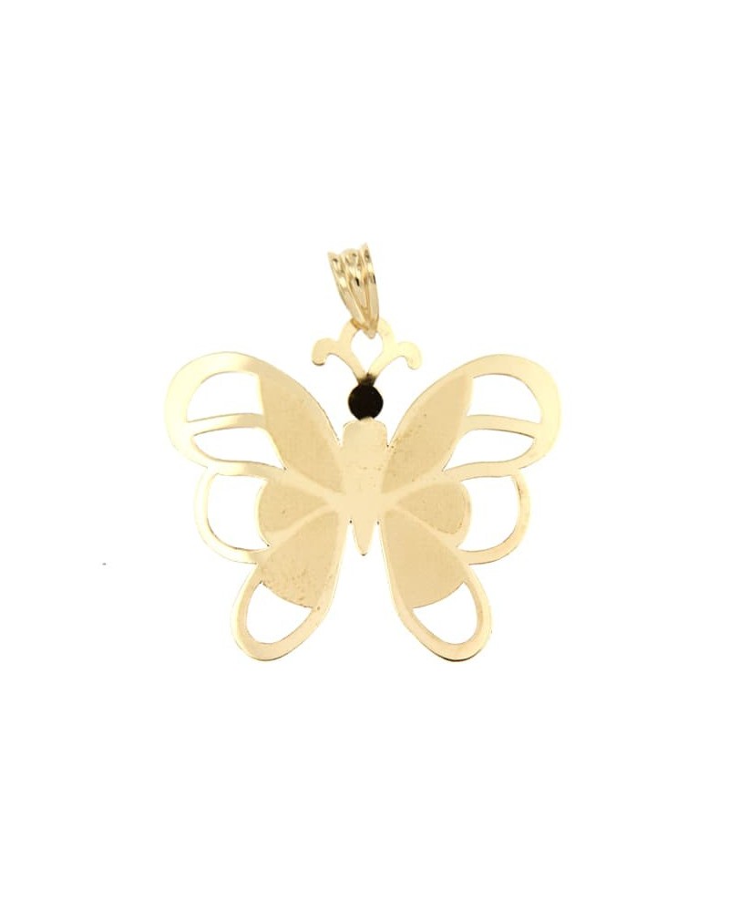 Colgante oro 18k amarillo mariposa láser