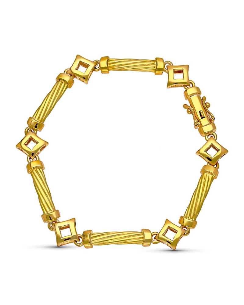 Pulsera oro 18k amarillo diseño geométrico 18,2g