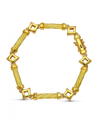 Pulsera oro 18k amarillo diseño geométrico 18,2g