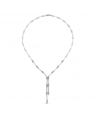 Gargantilla oro blanco 18k circonitas 21,2 gramos