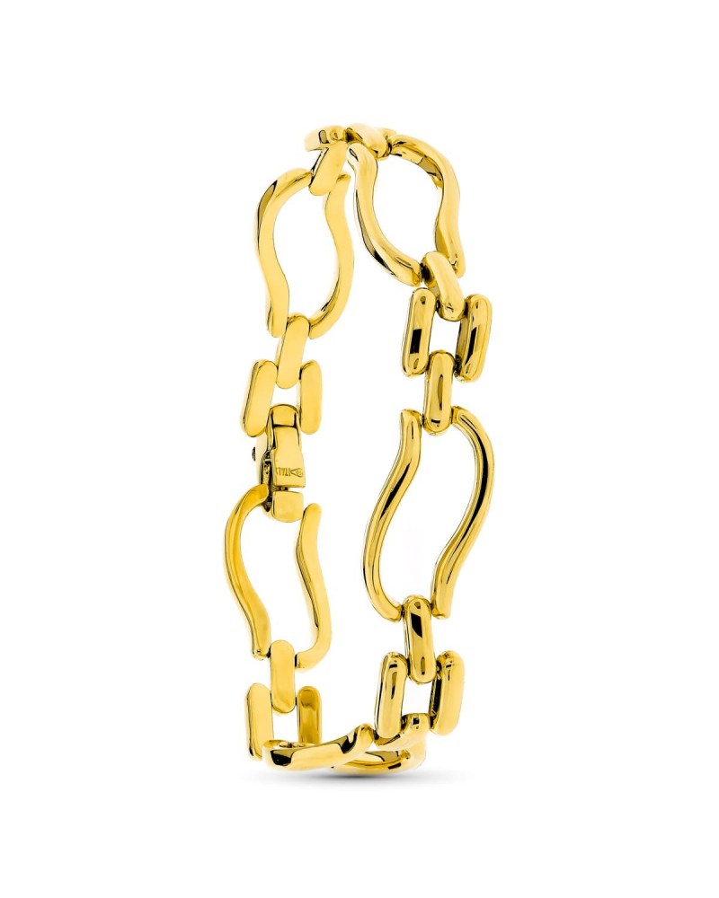 Pulsera oro 18k amarillo eslabones pantalla 15,4g