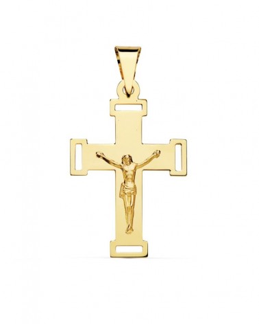 Cruz oro 18k amarillo con Cristo 34x22mm