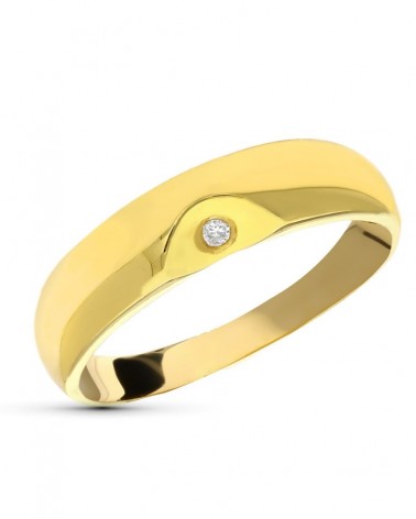 Sortija oro 18k amarillo diamante 5mm