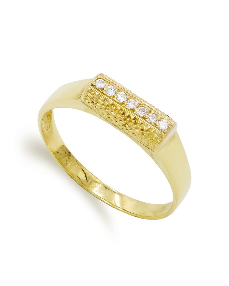 Sortija oro 18k circonitas medida 11x4,5mm