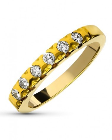Sortija oro 18k diamantes talla brillante 0.35 quilates