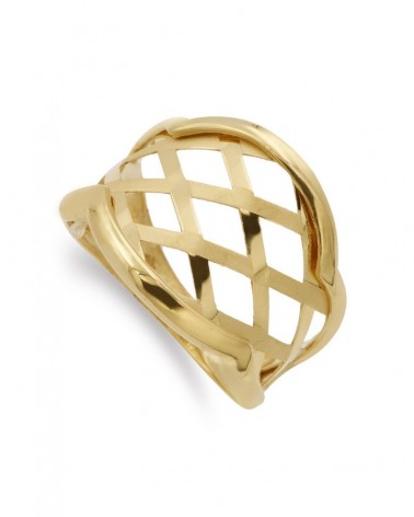 Sortija oro amarillo 18k motivos calados 16mm