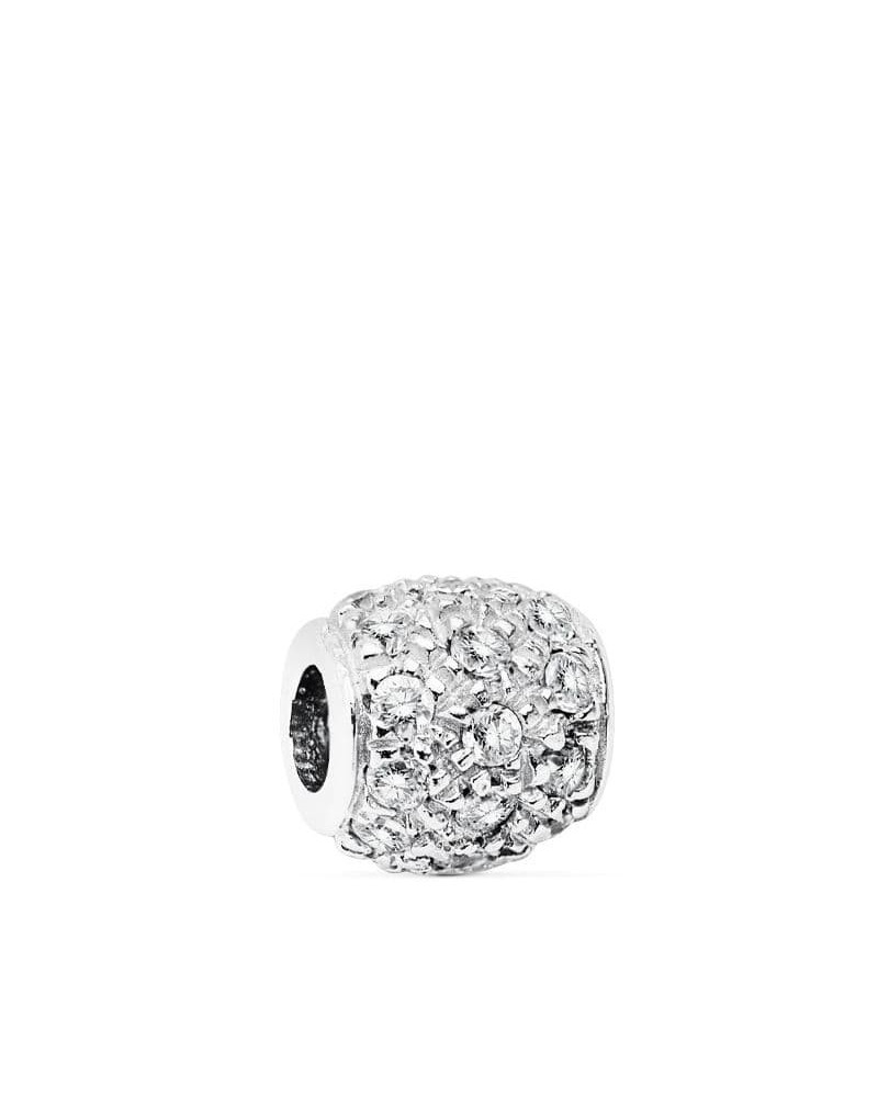 Colgante oro blanco 18k bola 8x8 mm