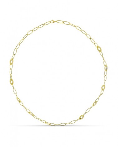 Gargantilla oro 18k eslabones ovalados 80cm