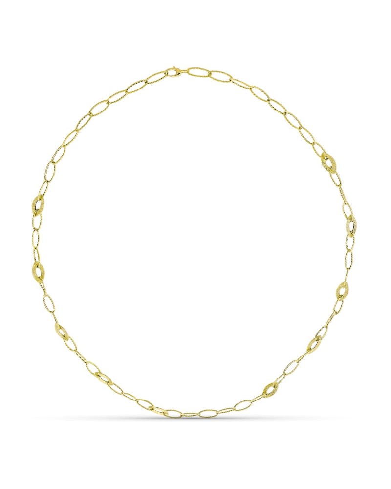 Gargantilla oro 18k eslabones ovalados 80cm
