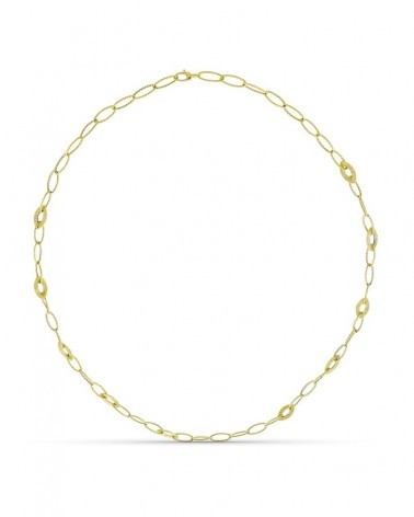 Gargantilla oro 18k eslabones ovalados 80cm