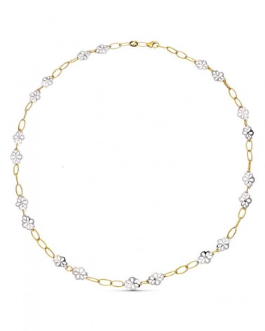 Gargantilla oro bicolor 18k 45 cm 8,25 gramos