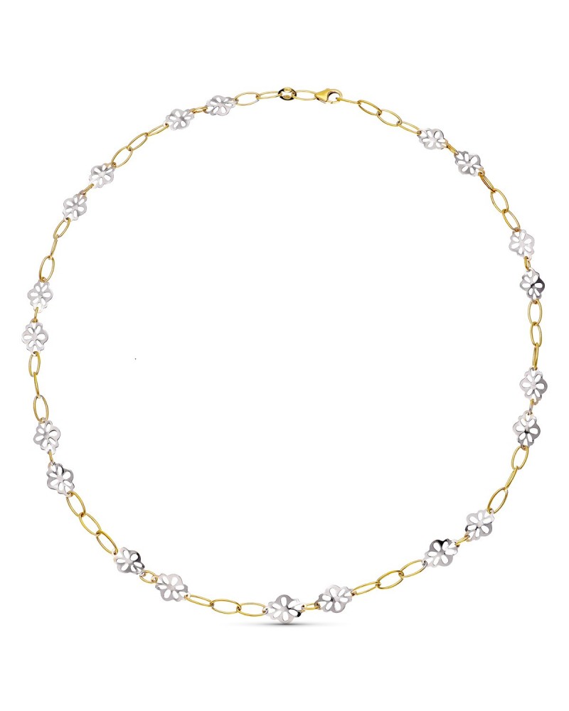 Gargantilla oro bicolor 18k 45 cm 8,25 gramos