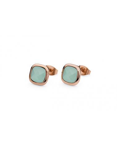 PENDIENTES ACERO ROSA