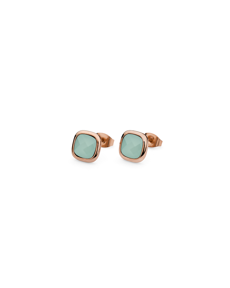 PENDIENTES ACERO ROSA