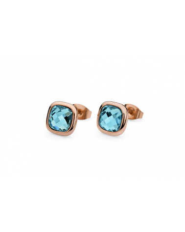 PENDIENTES ACERO PIEDRA AZUL