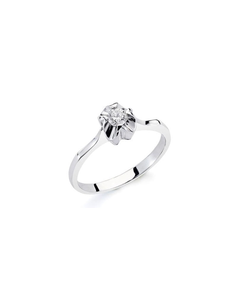 Solitario oro blanco 18k diamante 0,20 quilates
