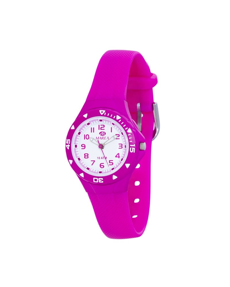 RELOJ MAREA NIÑA CAUCHO ROSA