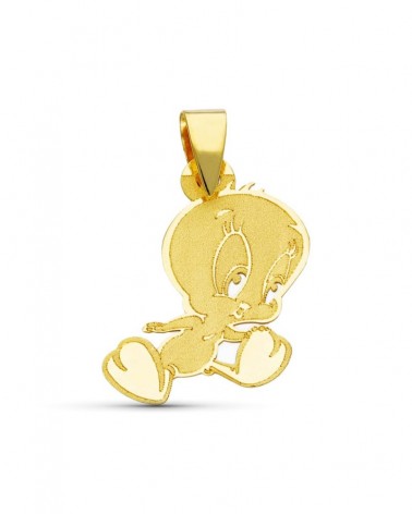 Colgante oro 18k Piolín acabado mate y brillo