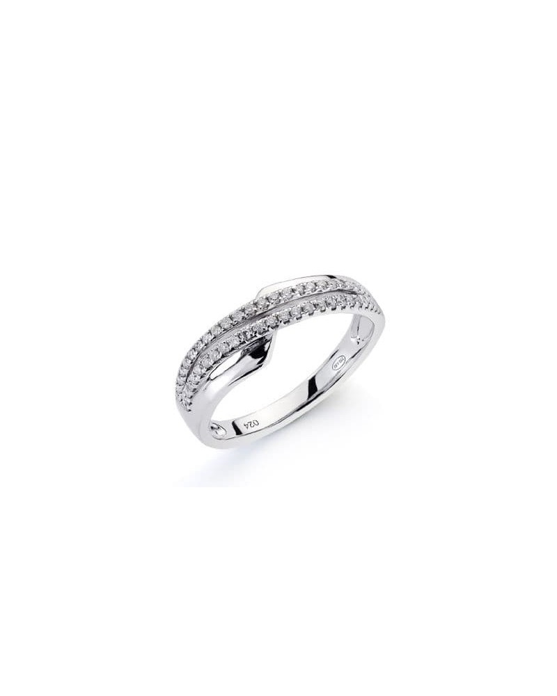 Sortija oro blanco 18k diamantes talla brillante 6,5mm