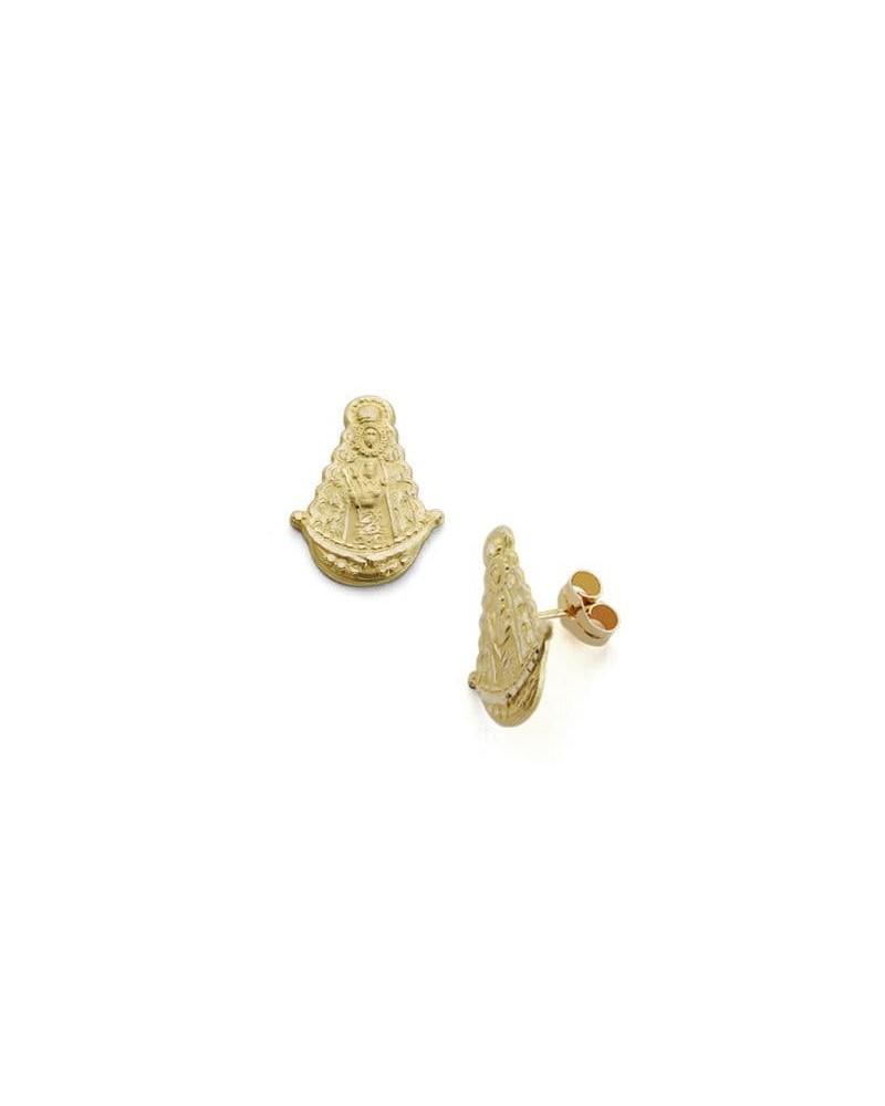 Pendientes oro 18k Virgen del Rocío presión 2,47 gramos