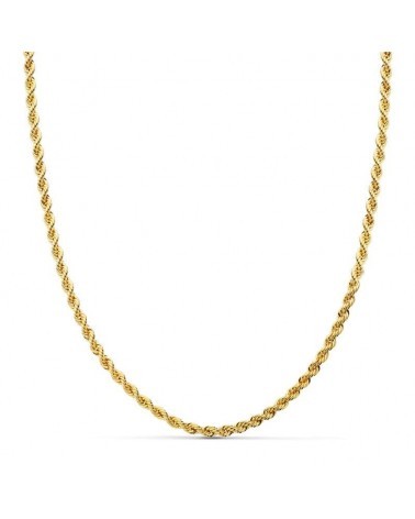 Cadena oro 18k cordón salomónico 40cm 3mm