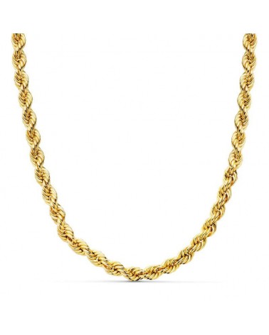 Cadena oro 18k cordón salomónico 5 mm