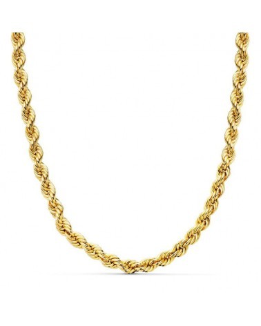 Cadena oro 18k cordón salomónico 5 mm