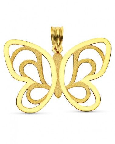 Colgante oro 18k mariposa calada 32x24mm