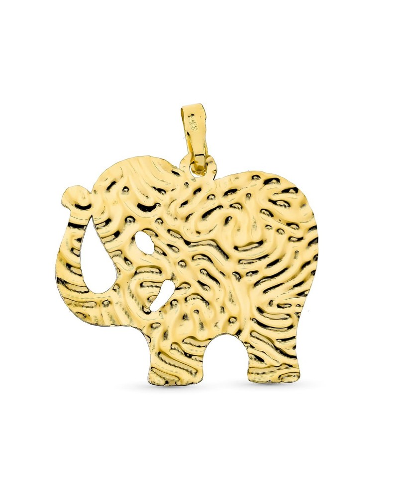 Colgante oro 18k bicolor elefante 30x27mm