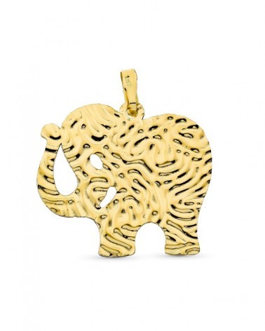 Colgante oro 18k bicolor elefante 30x27mm