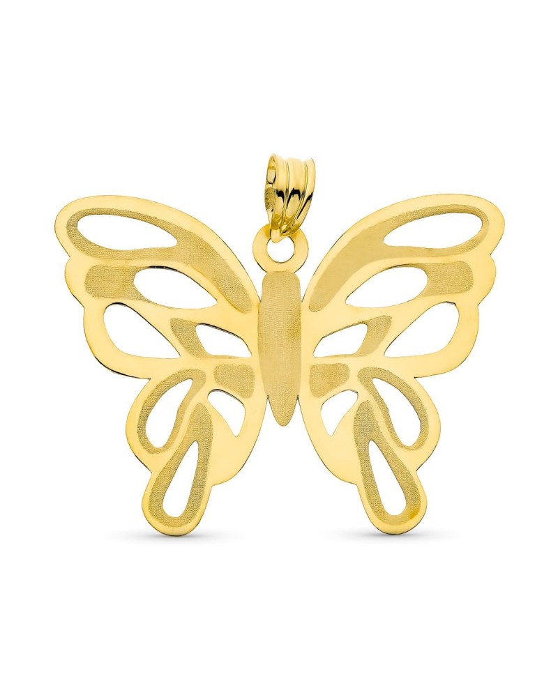 Colgante oro 18k mariposa calada 39x30mm