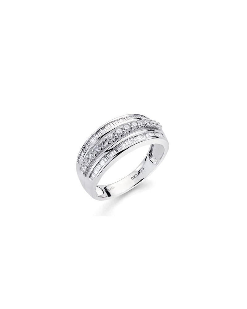 Sortija oro blanco 18k diamantes talla brillante 8mm