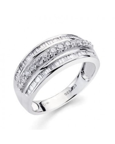 Sortija oro blanco 18k diamantes talla brillante 8mm