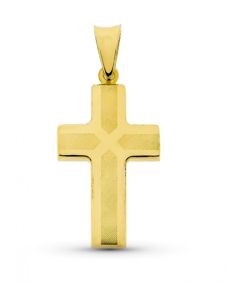 Cruz de oro blanco de 18k PM-16191