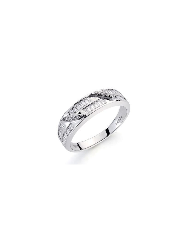 Sortija oro blanco 18k diamantes talla brillante 5mm