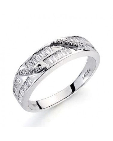 Sortija oro blanco 18k diamantes talla brillante 5mm