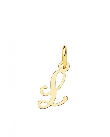 Colgante oro 18k inicial letra L 10x8 mm