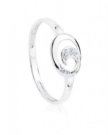 Sortija oro blanco 18k diamantes talla brillante 9x7mm