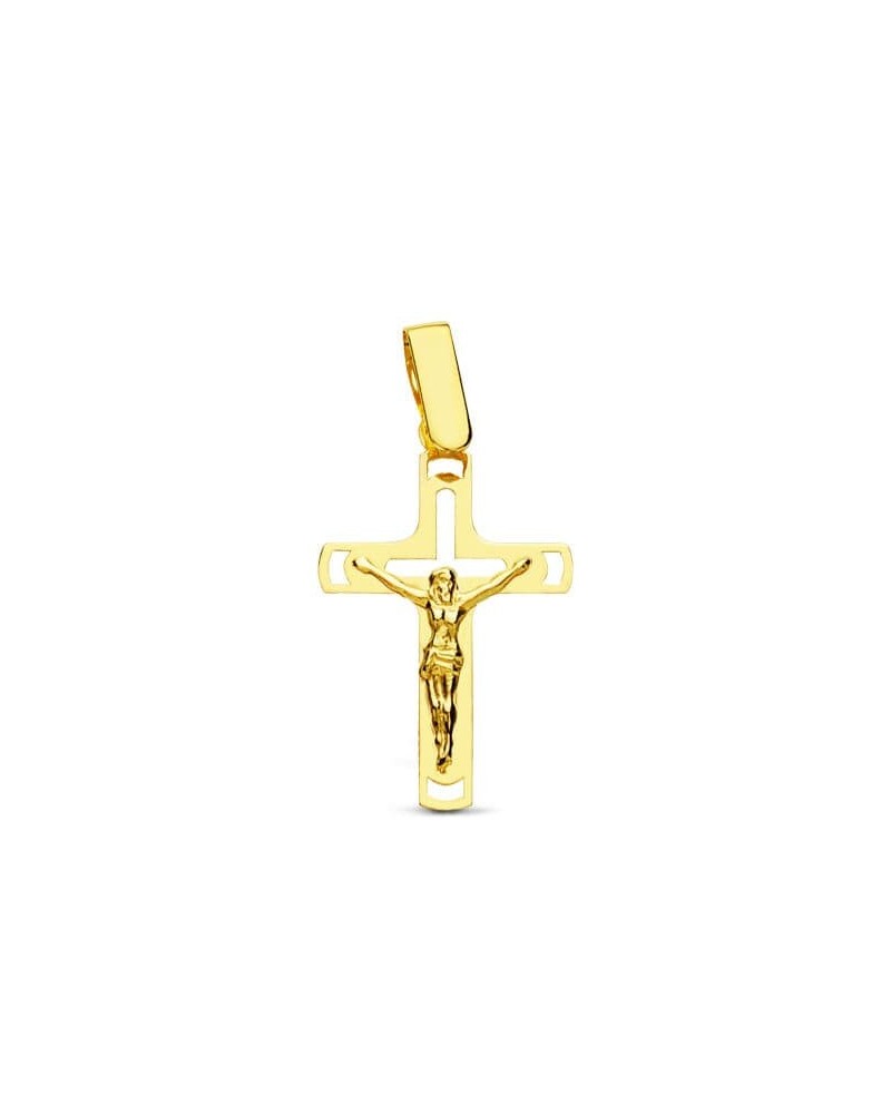 Cruz Cristo oro 18k calada láser peso aproximado 0,6 gramos