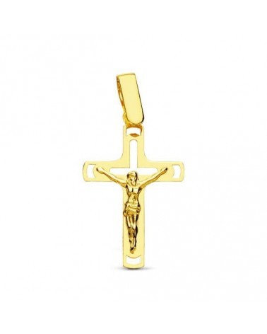 Cruz Cristo oro 18k calada láser peso aproximado 0,6 gramos
