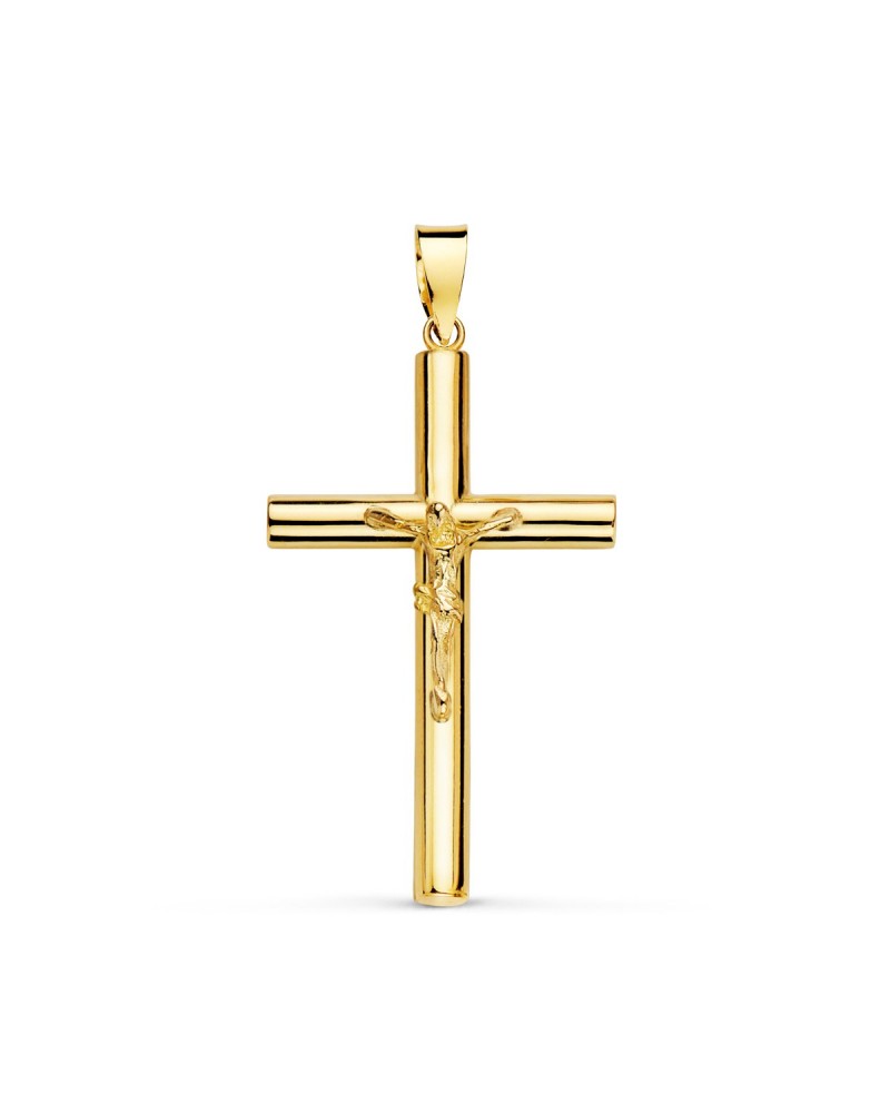 Cruz oro 18k amarillo con Cristo 18x3mm