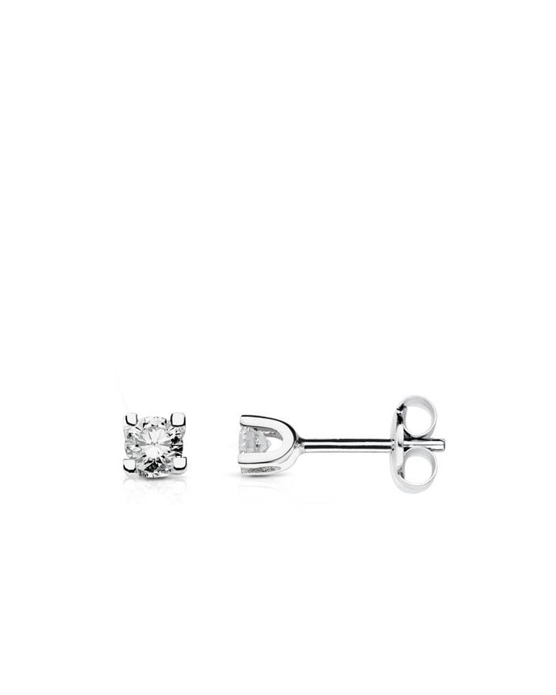 Pendientes oro 18k blanco diamantes laboratorio 2,5mm