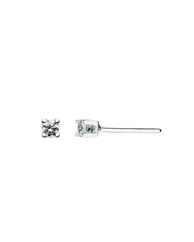 Pendientes oro blanco 18k diamante laboratorio 2,5mm
