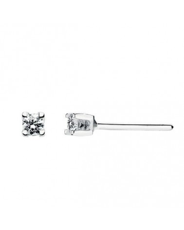 Pendientes oro blanco 18k diamante laboratorio 2,5mm