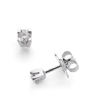 Pendientes oro blanco 18k diamante laboratorio 2,4mm