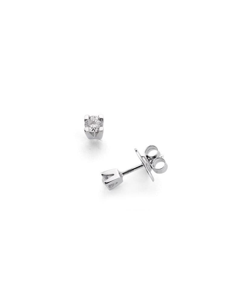 Pendientes oro blanco 18k diamante laboratorio 2,4mm