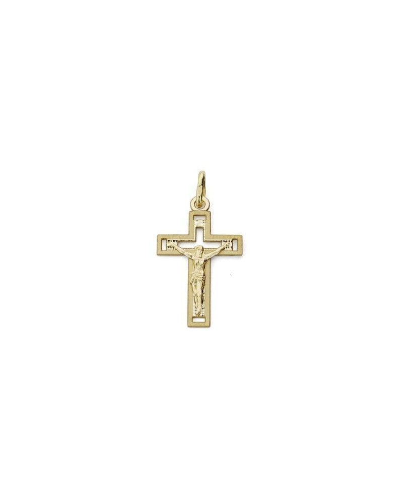 Cruz oro 18k con Cristo tallado 22x13 mm