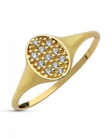 Colgante oro 18k bicolor mama oso circonita