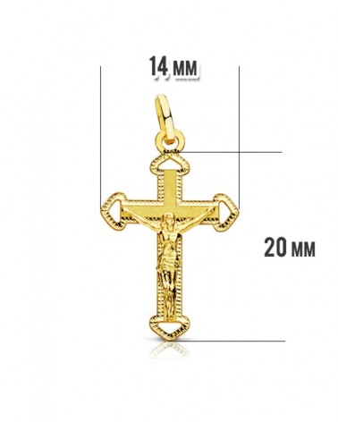Cruz oro 18k amarillo con Cristo 23x14 mm